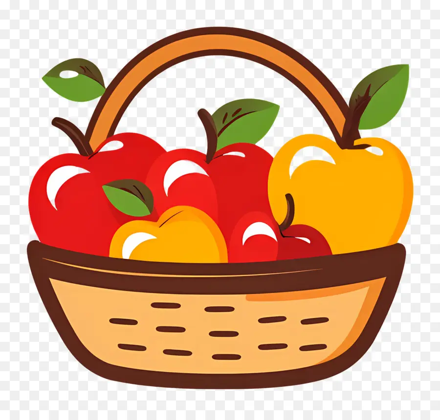 Apple Panier，Panier De Pommes PNG