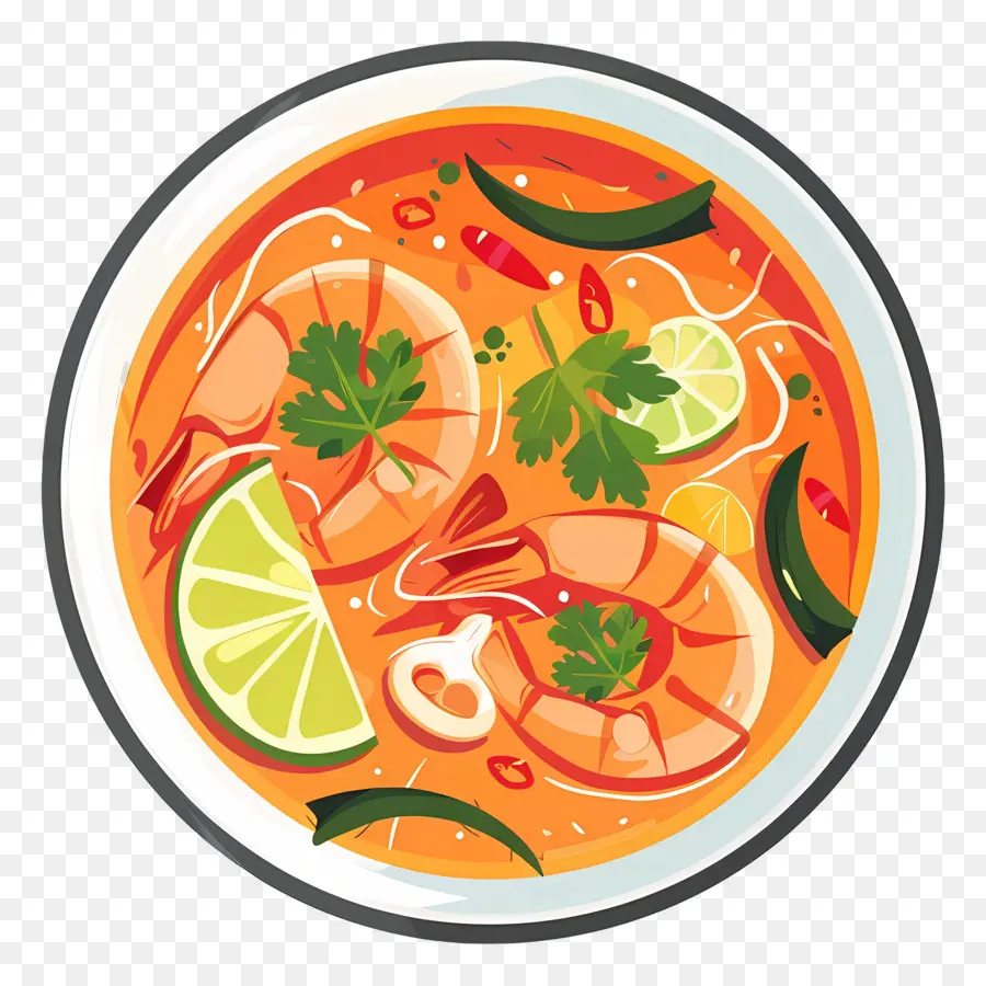 Tom Yum Goong，Soupe Aux Crevettes PNG