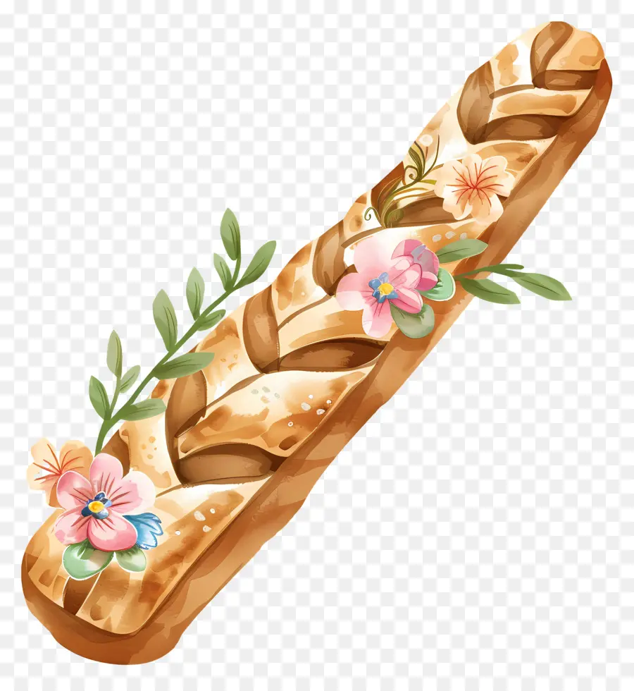 Baguette，Pain Décoratif PNG