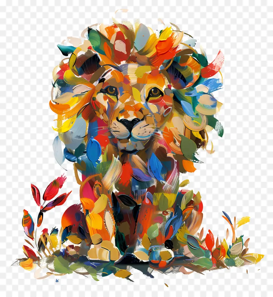 Lion，Coloré Lion PNG