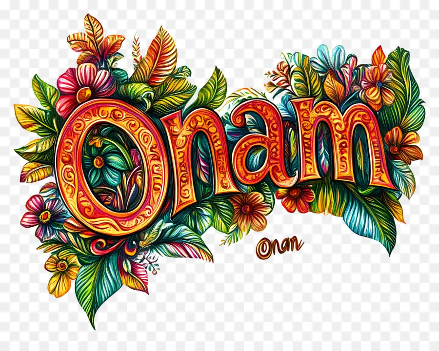 Onam，Art Du Texte Onam PNG