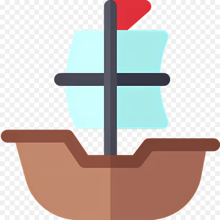 Bateau De Pirate，Voilier Simple PNG