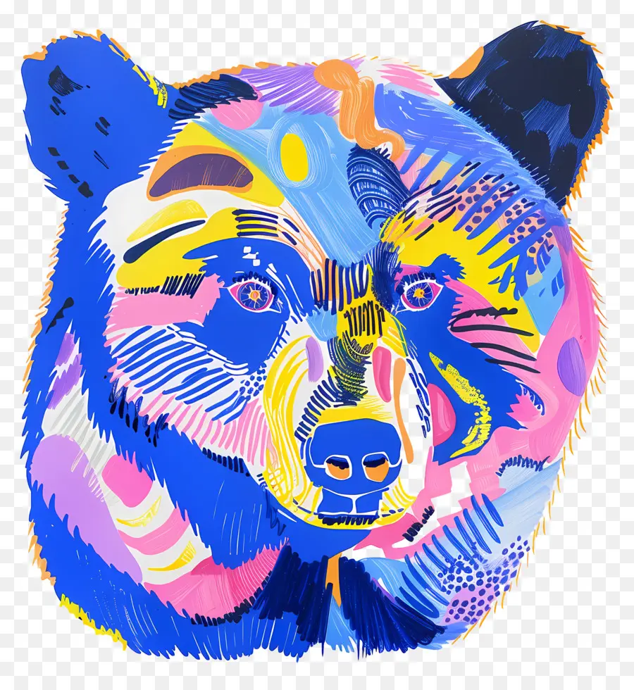 Ours Bleu，Ours Coloré PNG