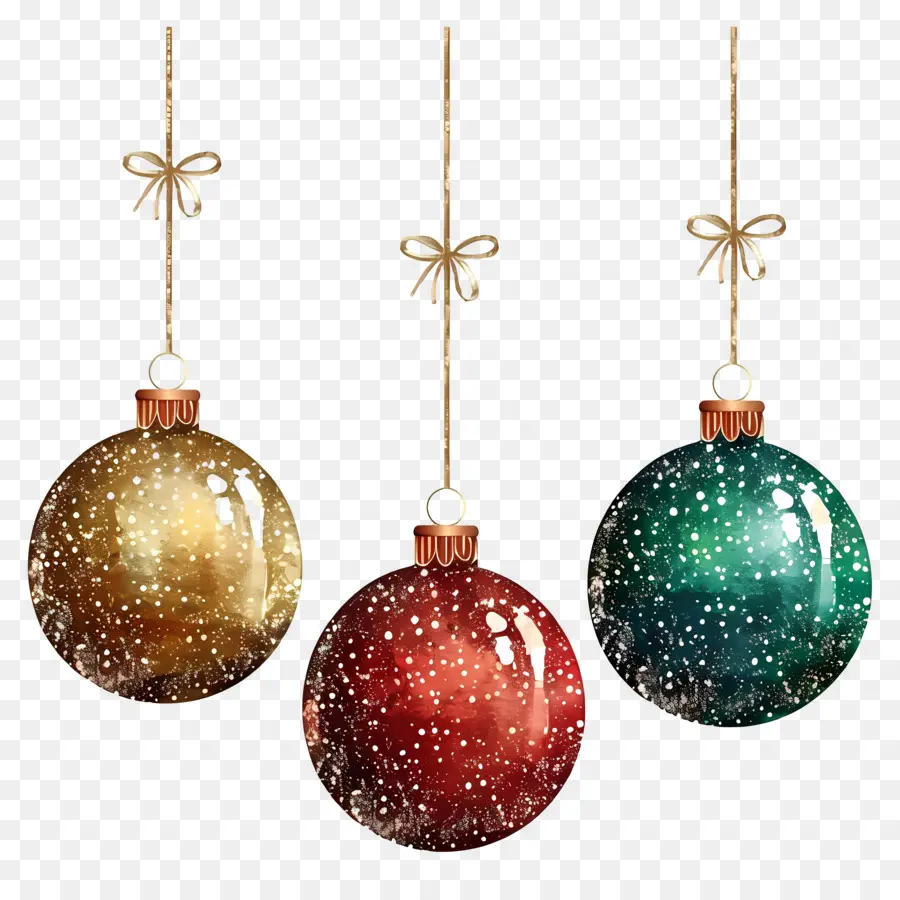 Boules De Paillettes De Noël，Des Décorations De Noël PNG