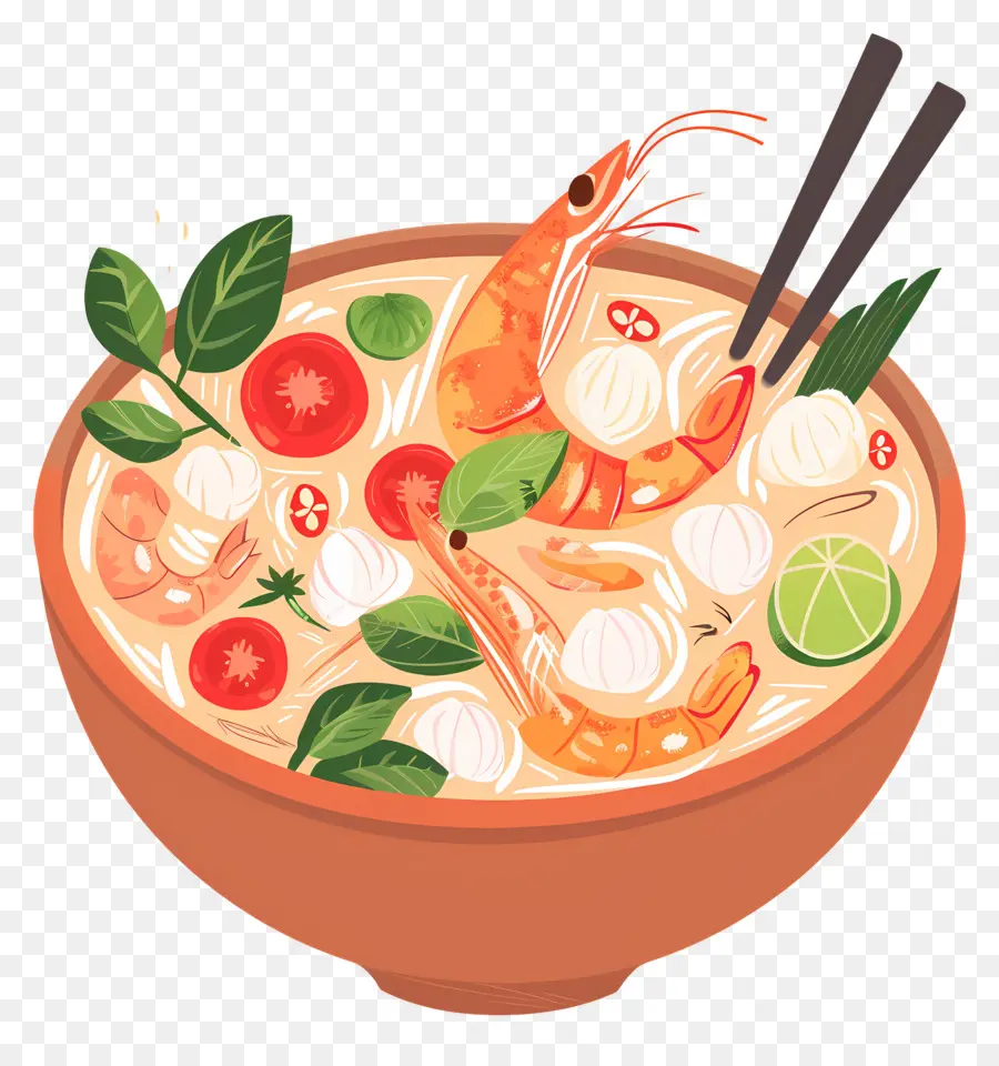 Tom Yum Goong，Soupe De Crevettes PNG