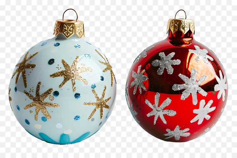 Boules De Noël，Décorations De Noël Rouges PNG