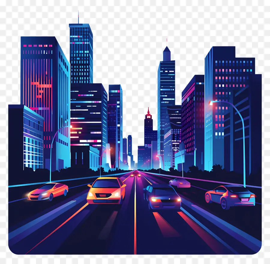 Paysage Urbain La Nuit，Paysage Urbain PNG