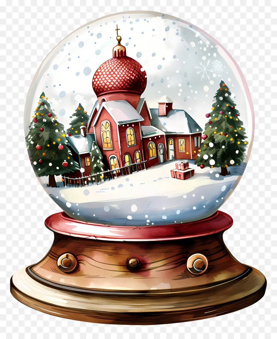 Globe De Neige De Noël，Globe De Neige PNG