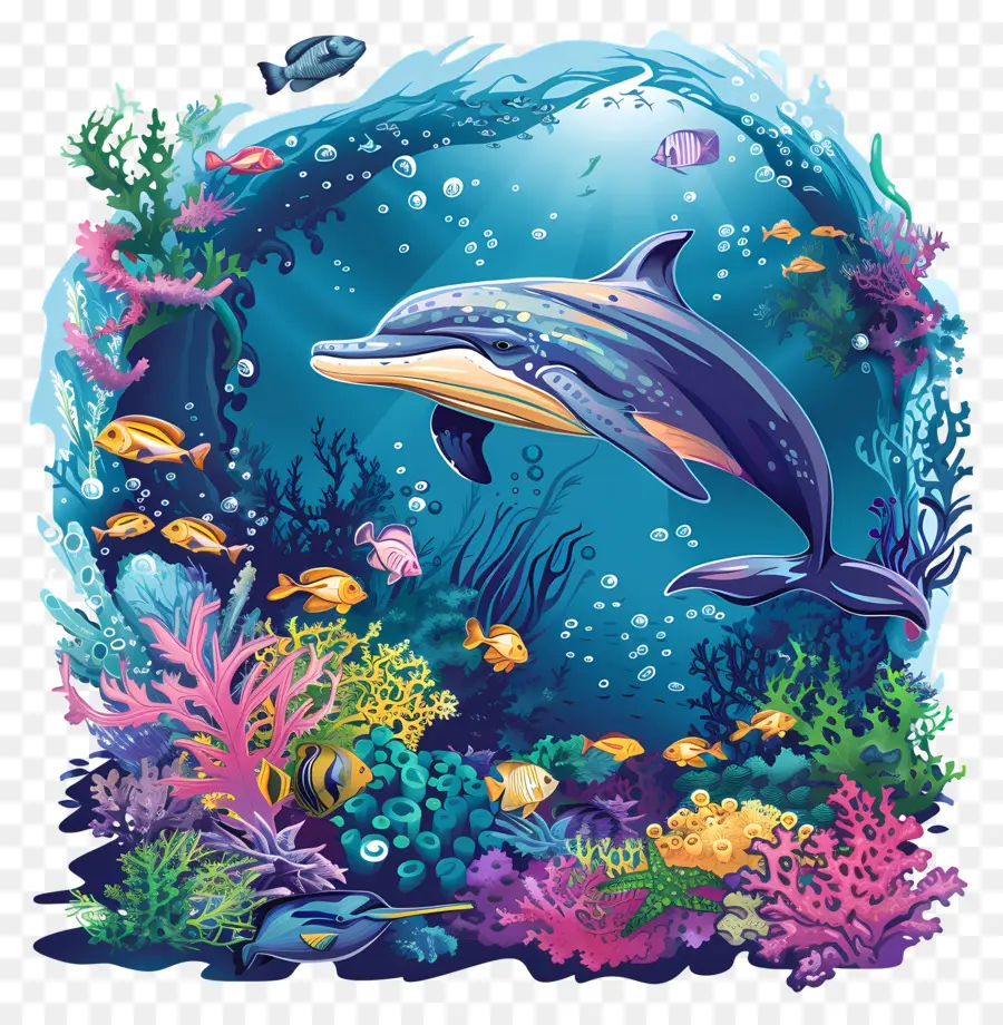 Faune Sous Marine，Baleine PNG