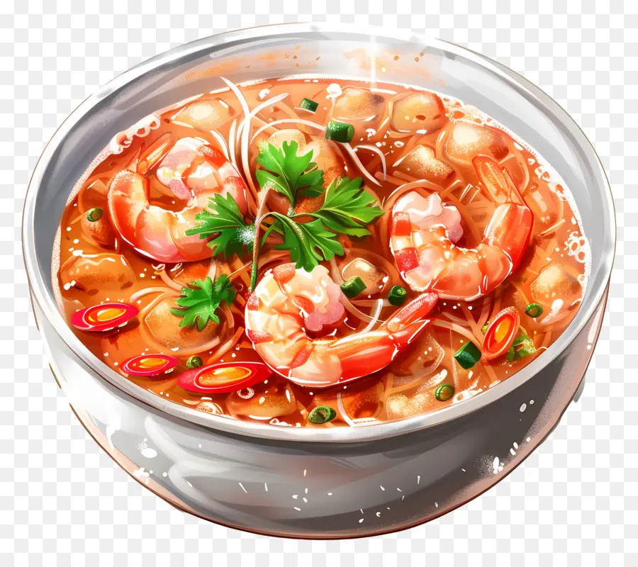 Tom Yum Goong，Soupe De Crevettes PNG