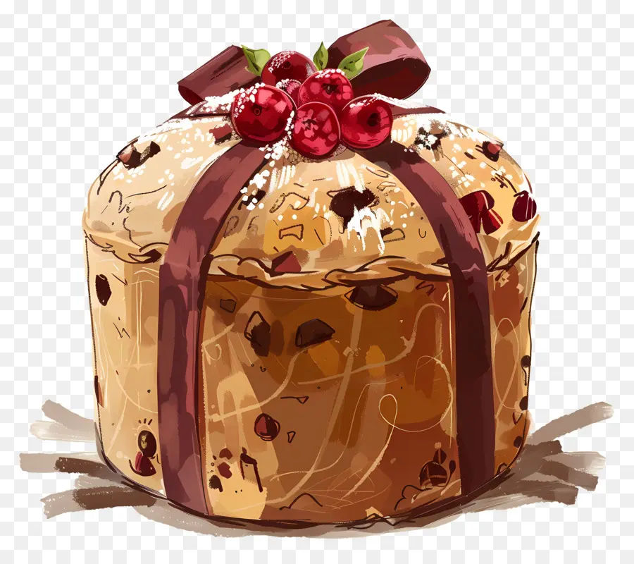 Le Panettone，Gâteau Aux Fruits PNG