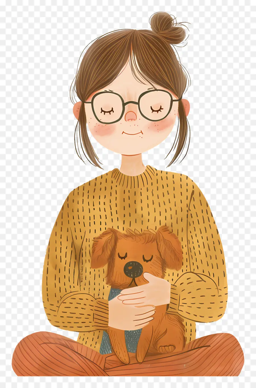 Fille Avec Un Chien，Fille PNG