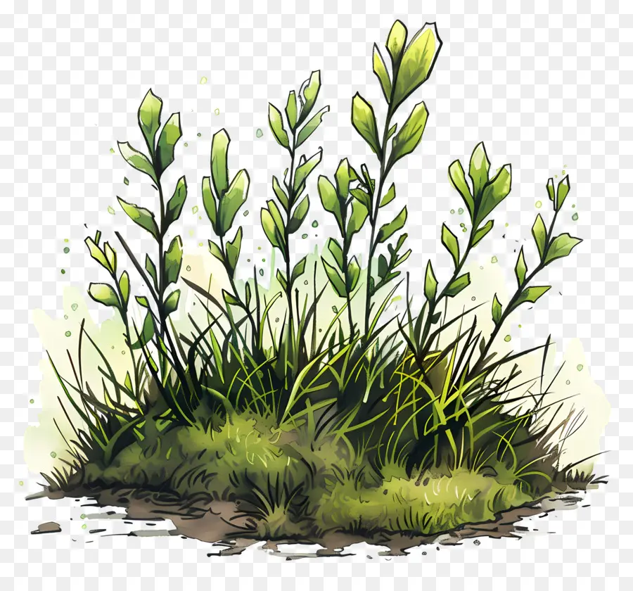 Plante à Mousse，Herbe Et Plantes PNG