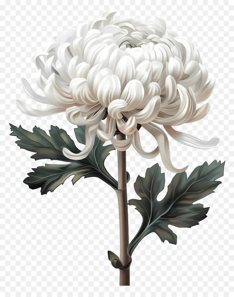 Blanc, Chrysanthème，Pétales PNG