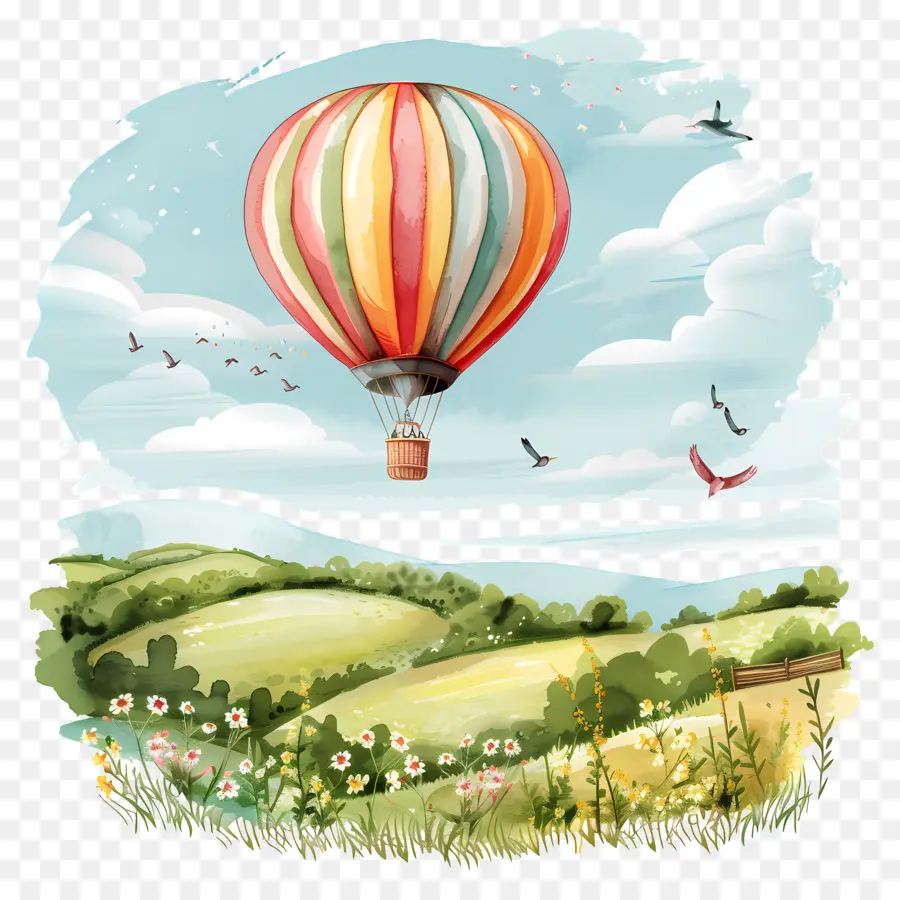 Ballon à Air Chaud，Ciel PNG