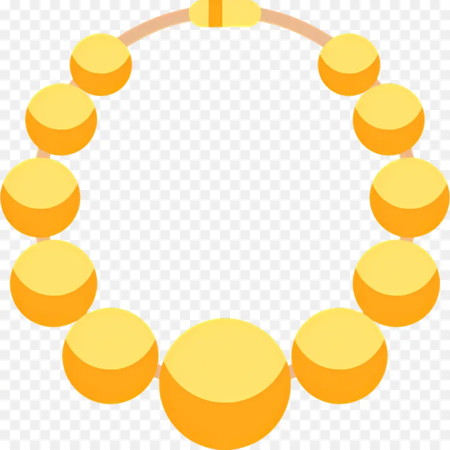 Collier De Perles，Collier De Perles Jaunes PNG