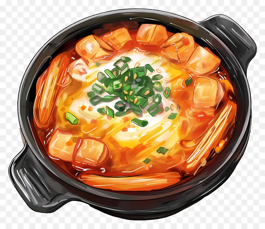 Tteokbokki Au Fromage，Pot Chaud PNG