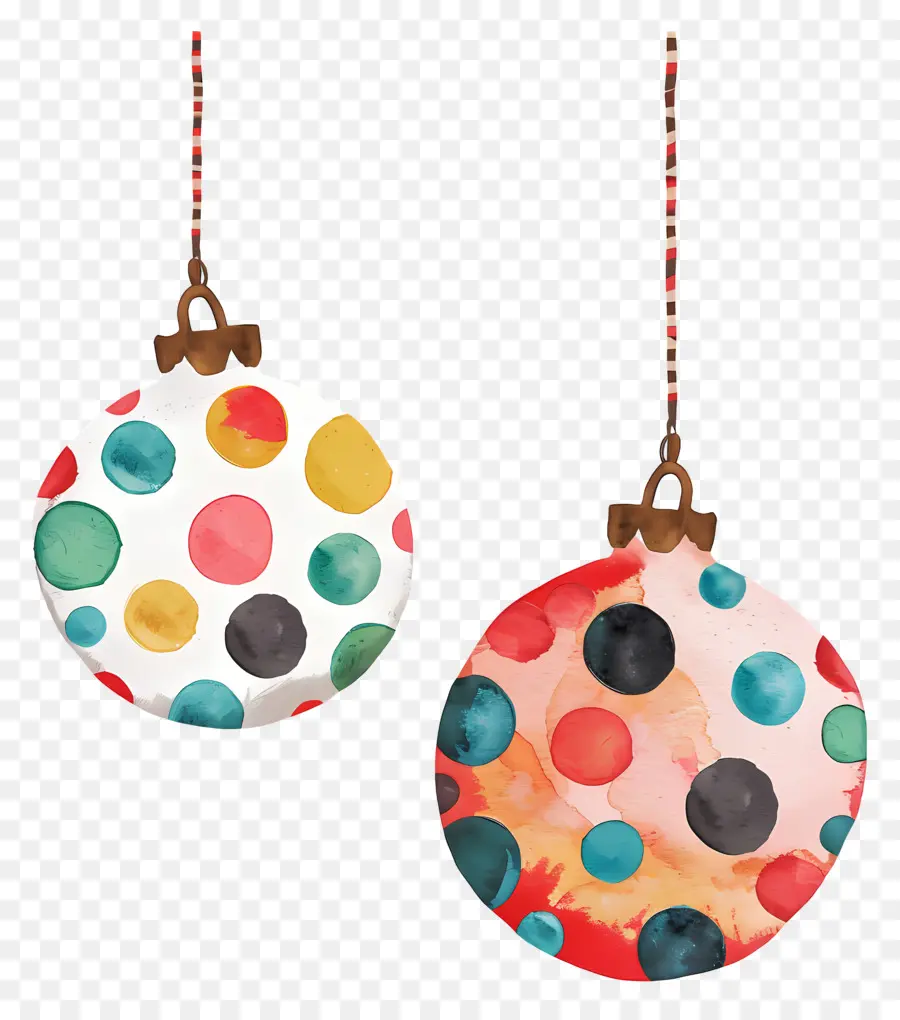 Boules De Noël，Ornements De Noël Colorés PNG