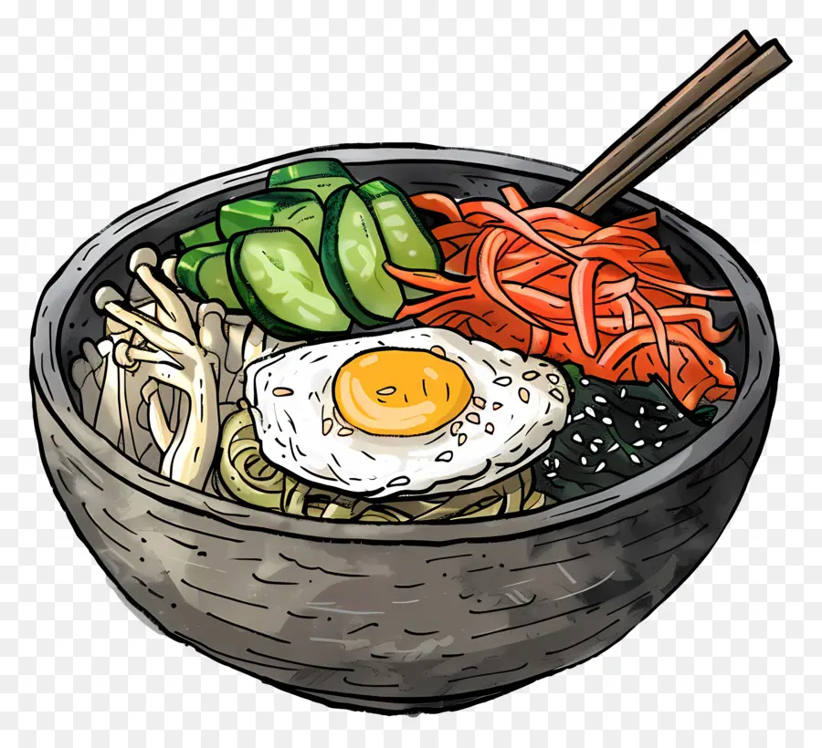 Bibimbap Coréen，Bibimbap PNG