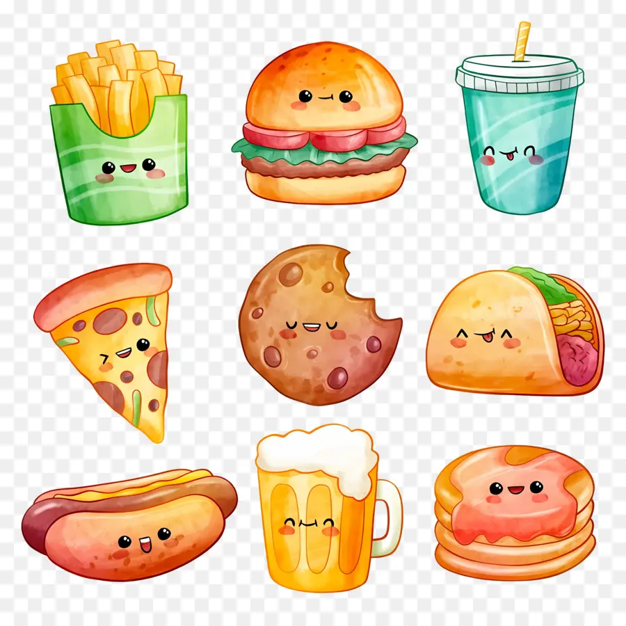 Dessin Animé De La Nourriture，Aliments Mignons PNG