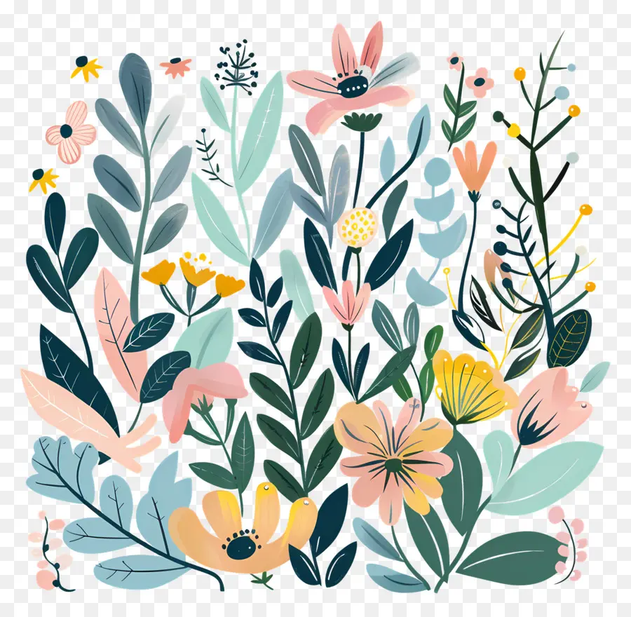 Fleurs，Motif Floral PNG