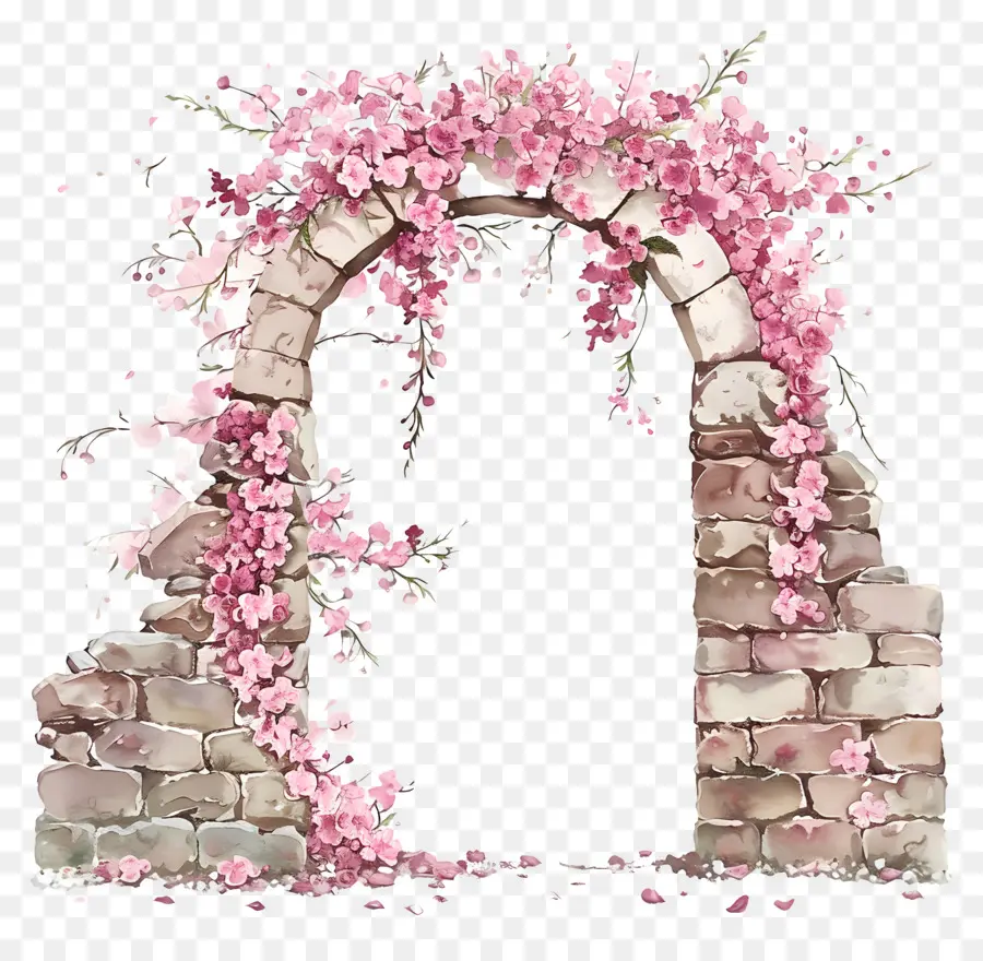 Arche De Fleurs Roses，Arche Fleurie PNG