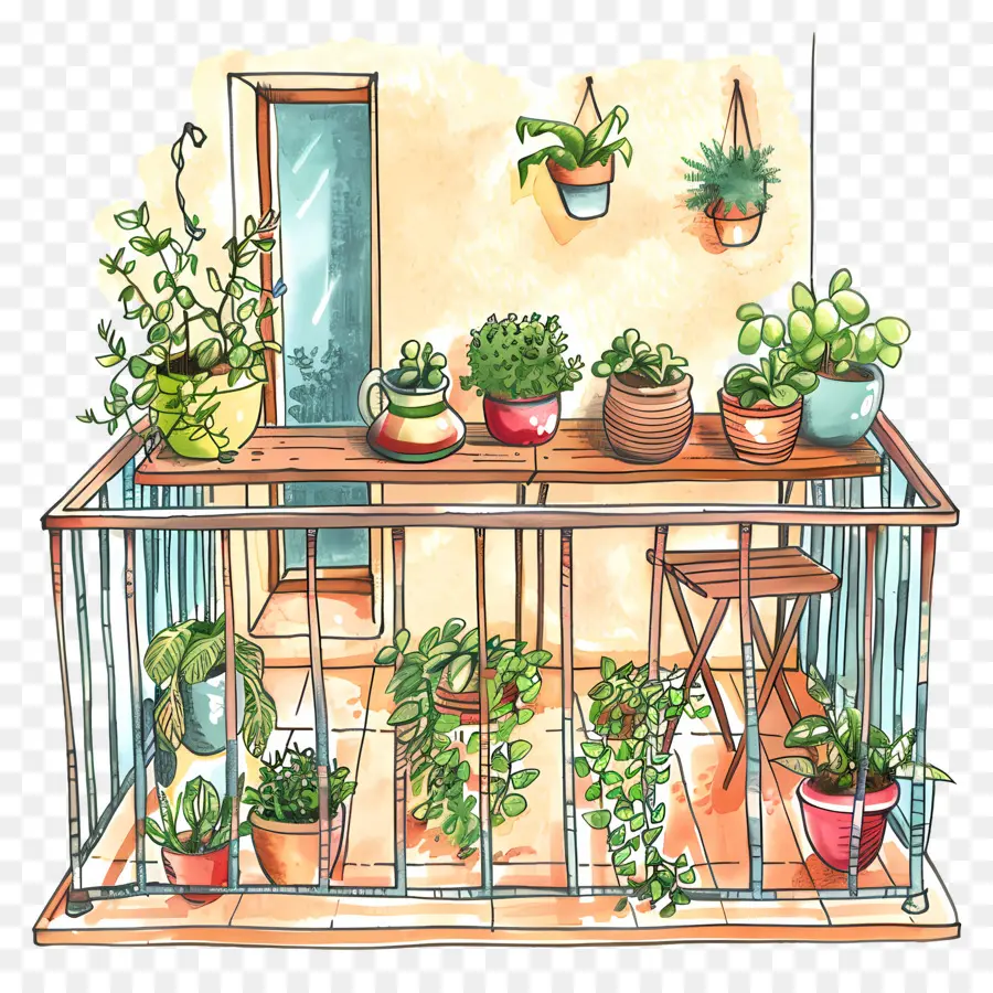 Balcon，Plantes PNG