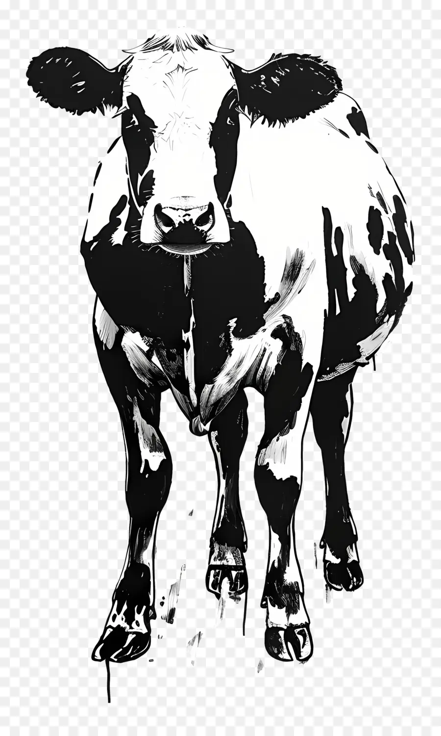 Vache，Vache Noire Et Blanche PNG