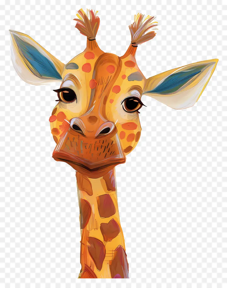 Girafe，Souriant PNG