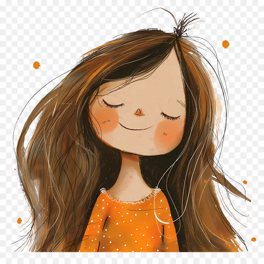 Fille Aux Cheveux Longs，Fille PNG