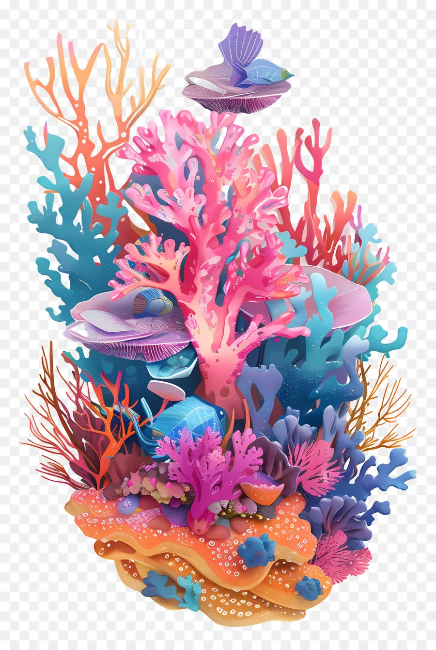 Blanchiment Des Coraux，Récif De Corail Coloré PNG