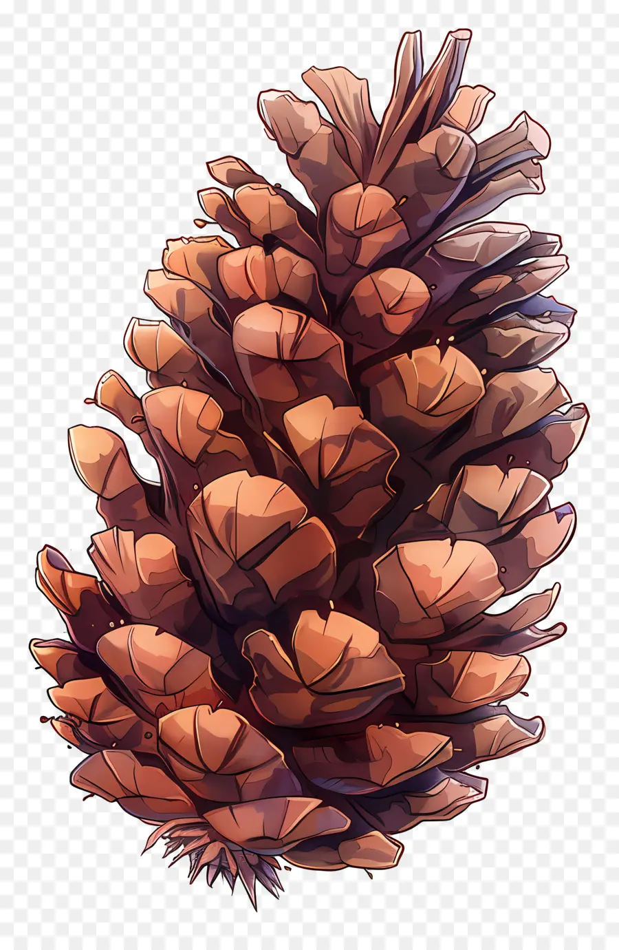 Pomme De Pin，Brun PNG