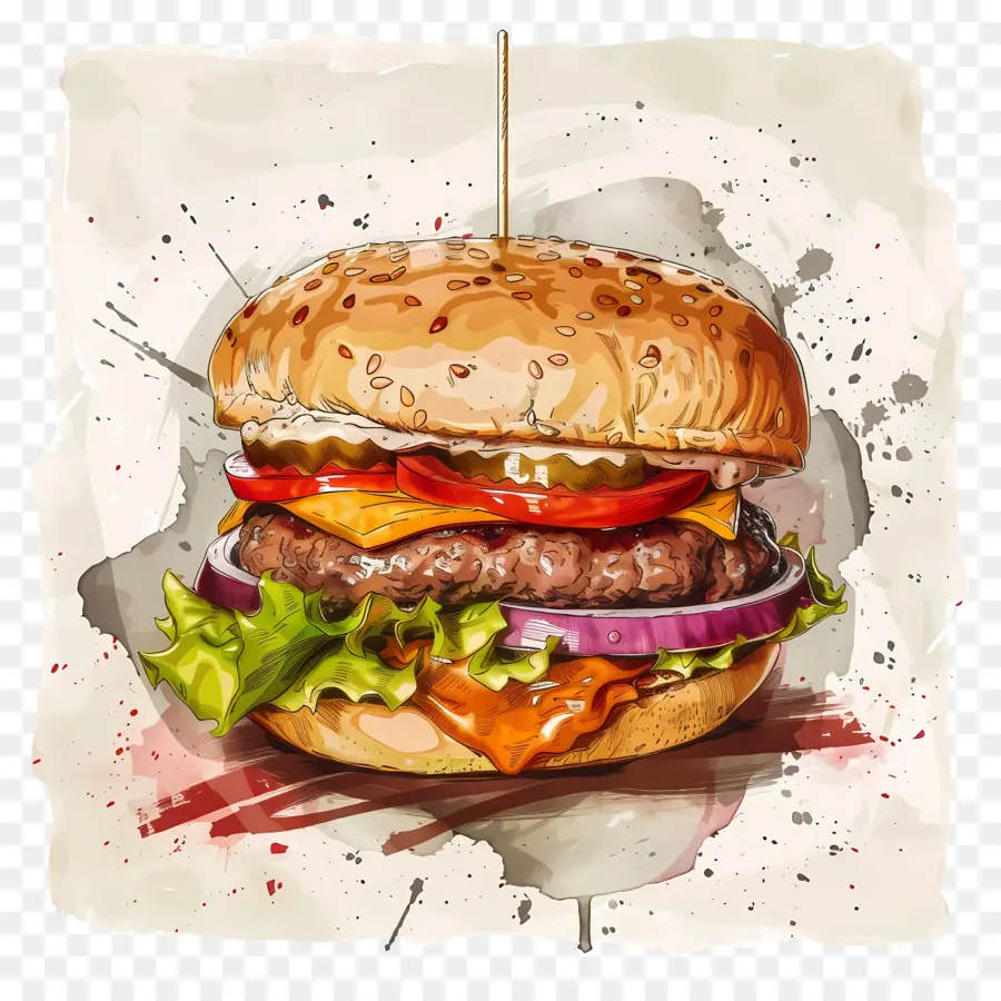 Hamburger Crémeux，Burger PNG