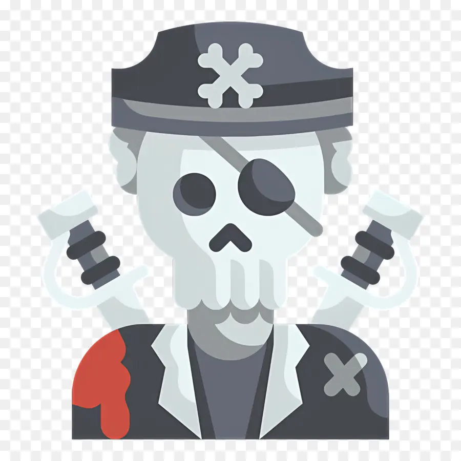 Pirate，Squelette De Pirate PNG