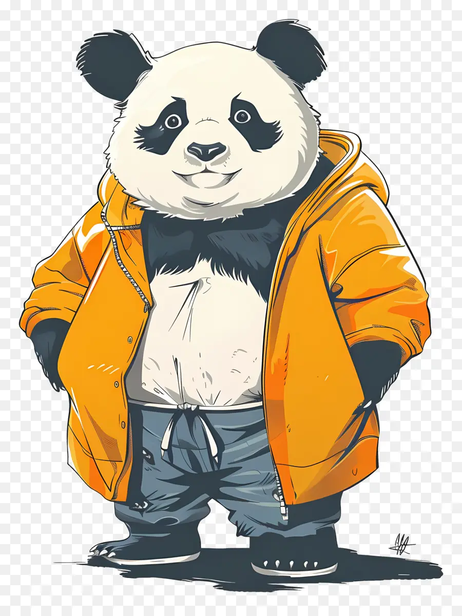 Panda，Panda En Veste PNG