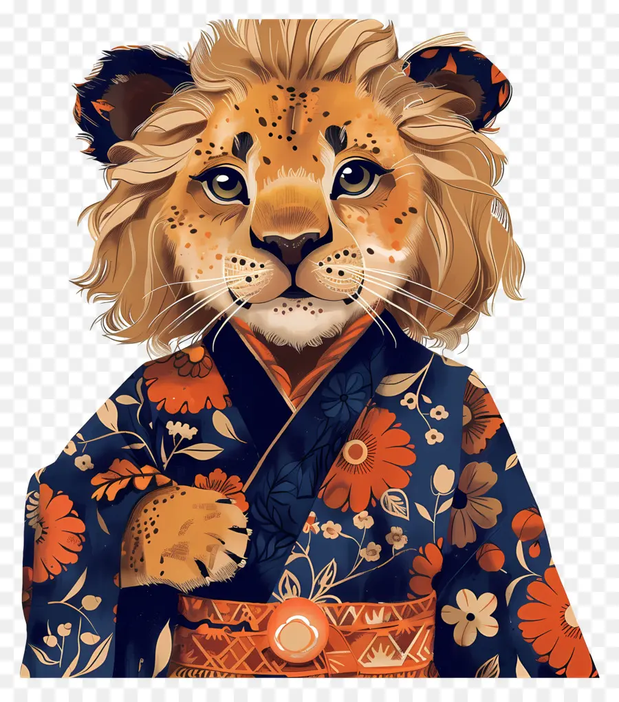 Lion，Kimono PNG