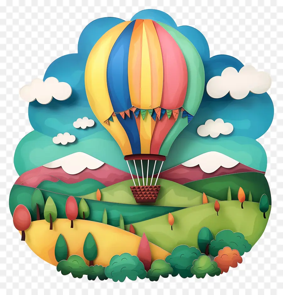 Ballon à Air Chaud，Ciel PNG