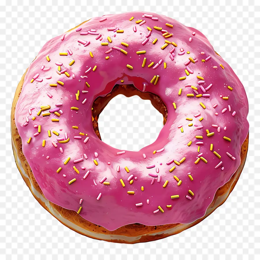 Donut，Glaçage Rose PNG