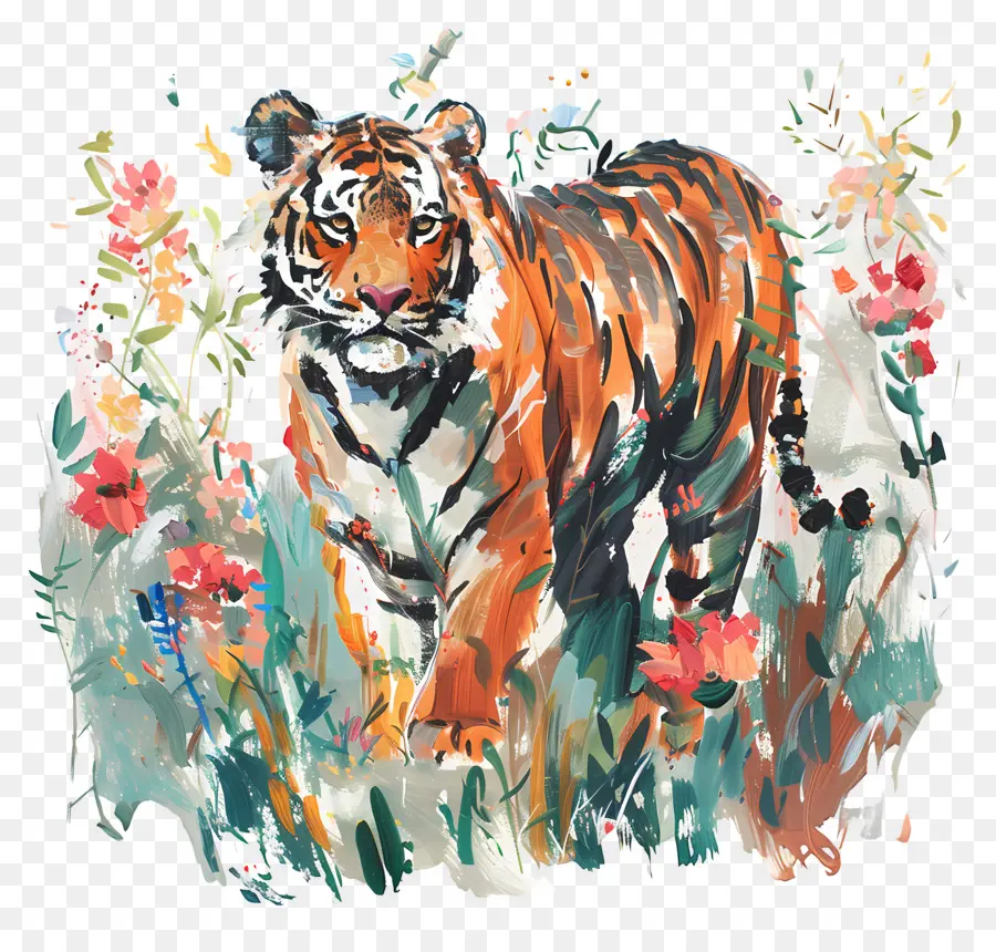 Tigre，Fleurs PNG