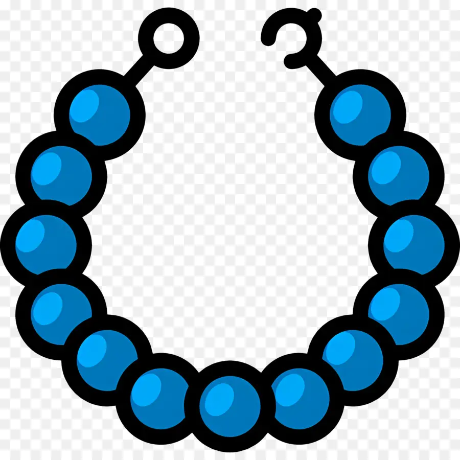 Collier De Perles，Collier De Perles Bleues PNG