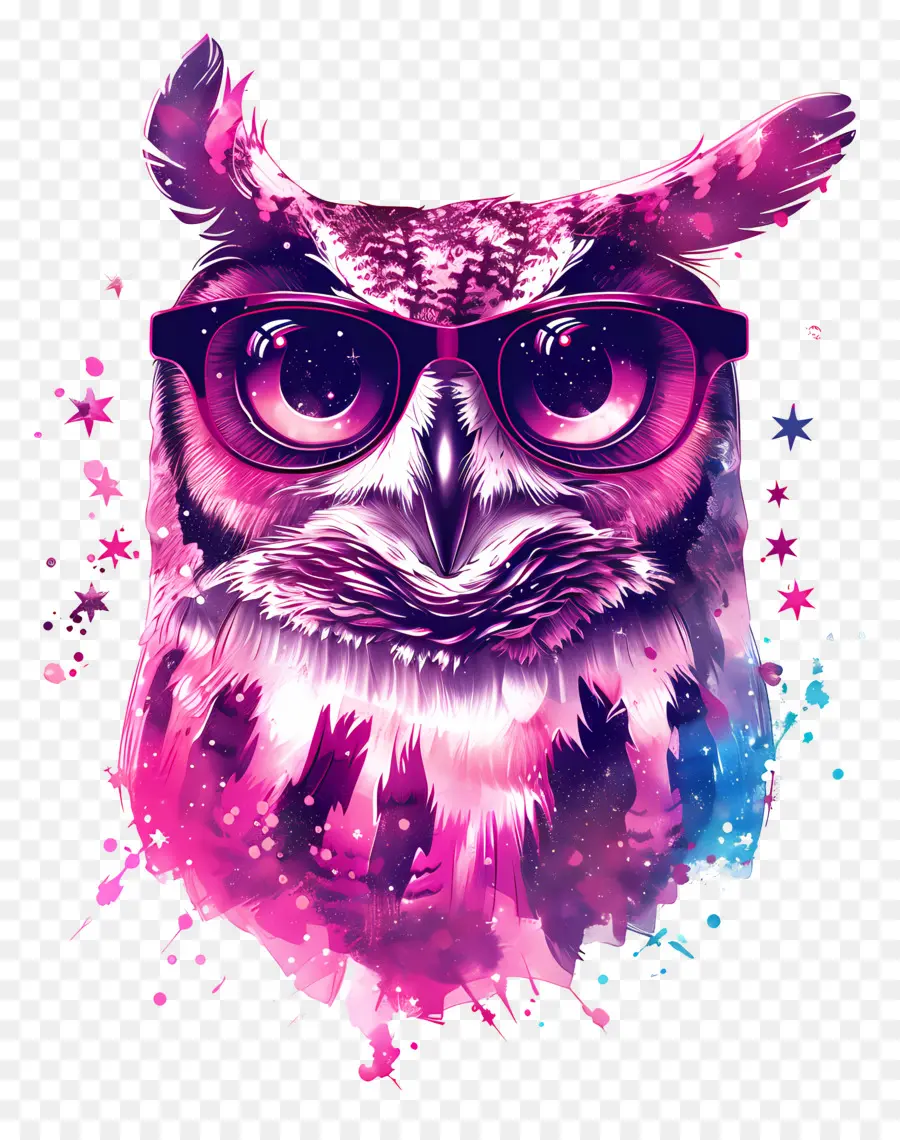 Hibou，Chouette Avec Des Lunettes PNG