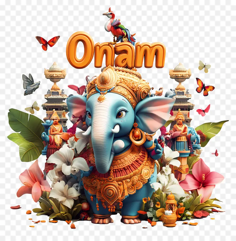 Onam，Éléphant D'onam PNG