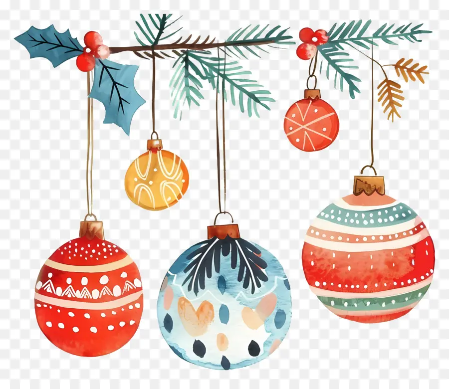 Boules De Noël，Décorations De Noël PNG