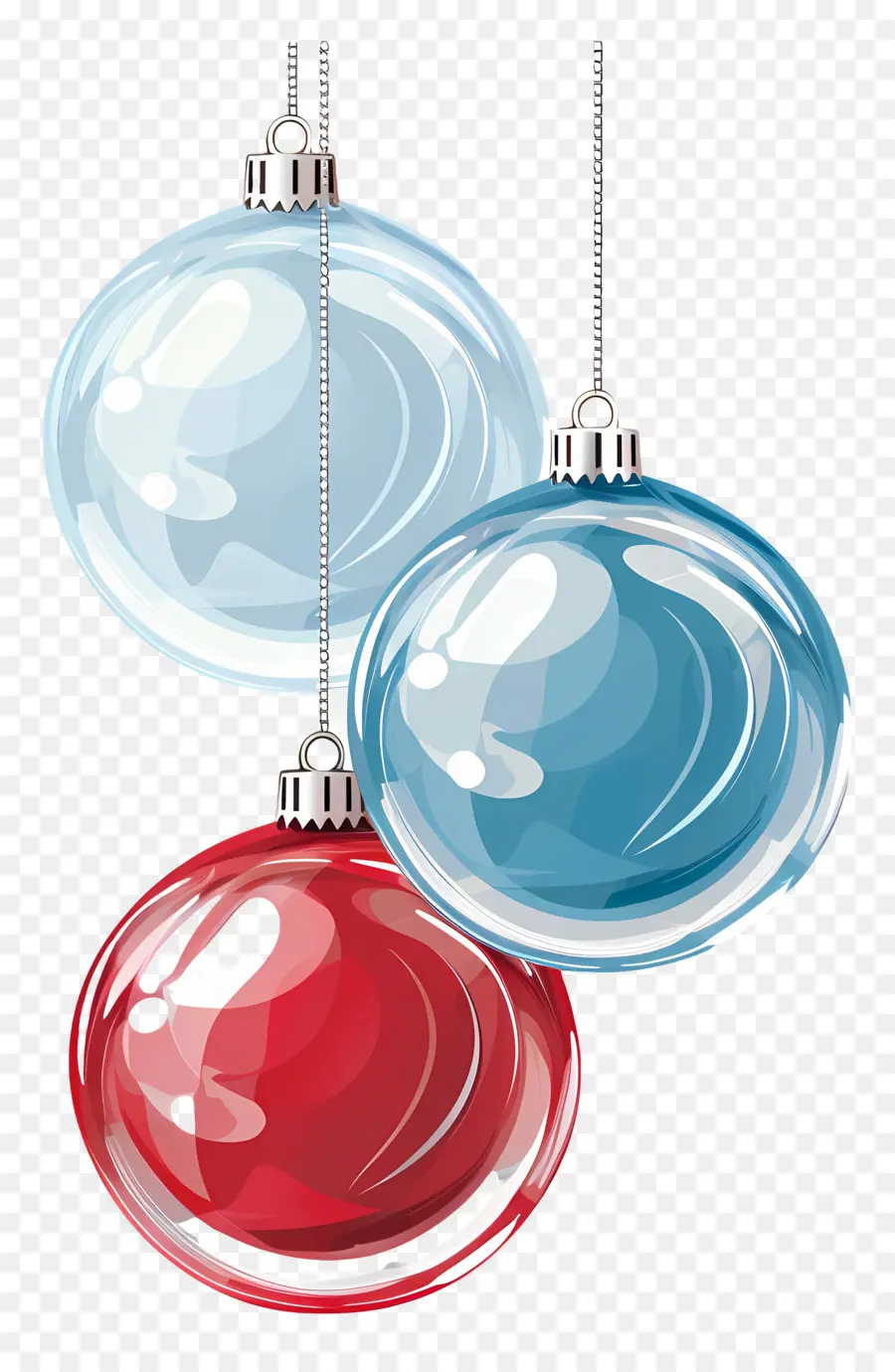 Boules De Verre De Noël，Ornements De Noël Colorés PNG