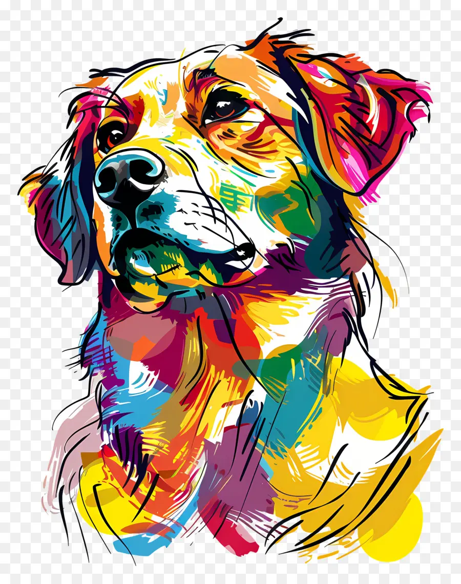 Chien，Chien Coloré PNG