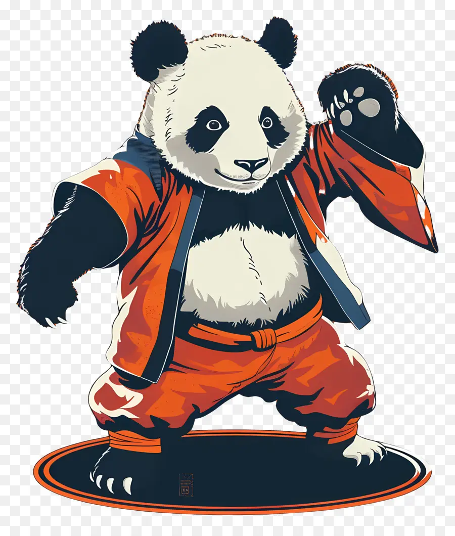 Panda，Panda En Tenue D'arts Martiaux PNG