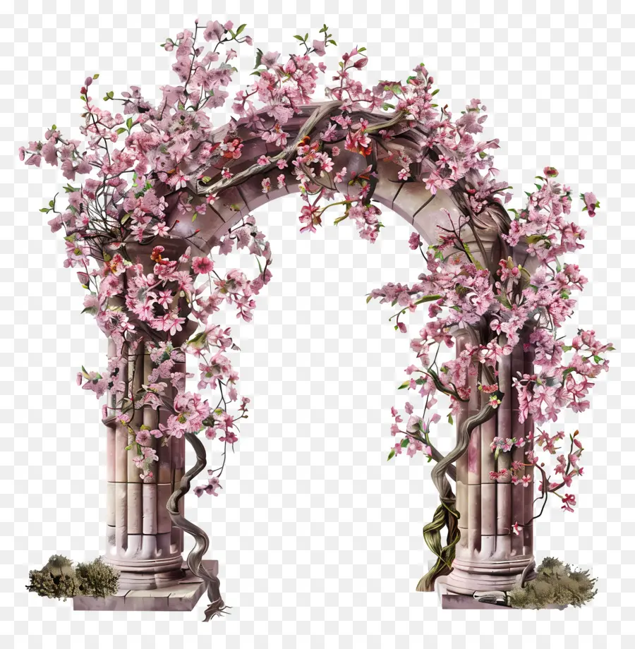 Arcche De Fleur Rose，Fleur Arc PNG