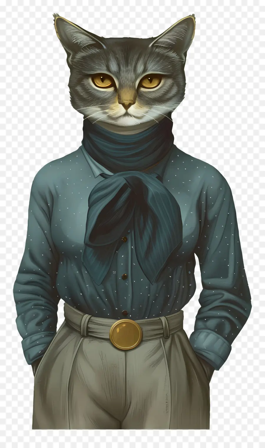 Chat De Dessin Animé，Chat Dans Les Vêtements PNG