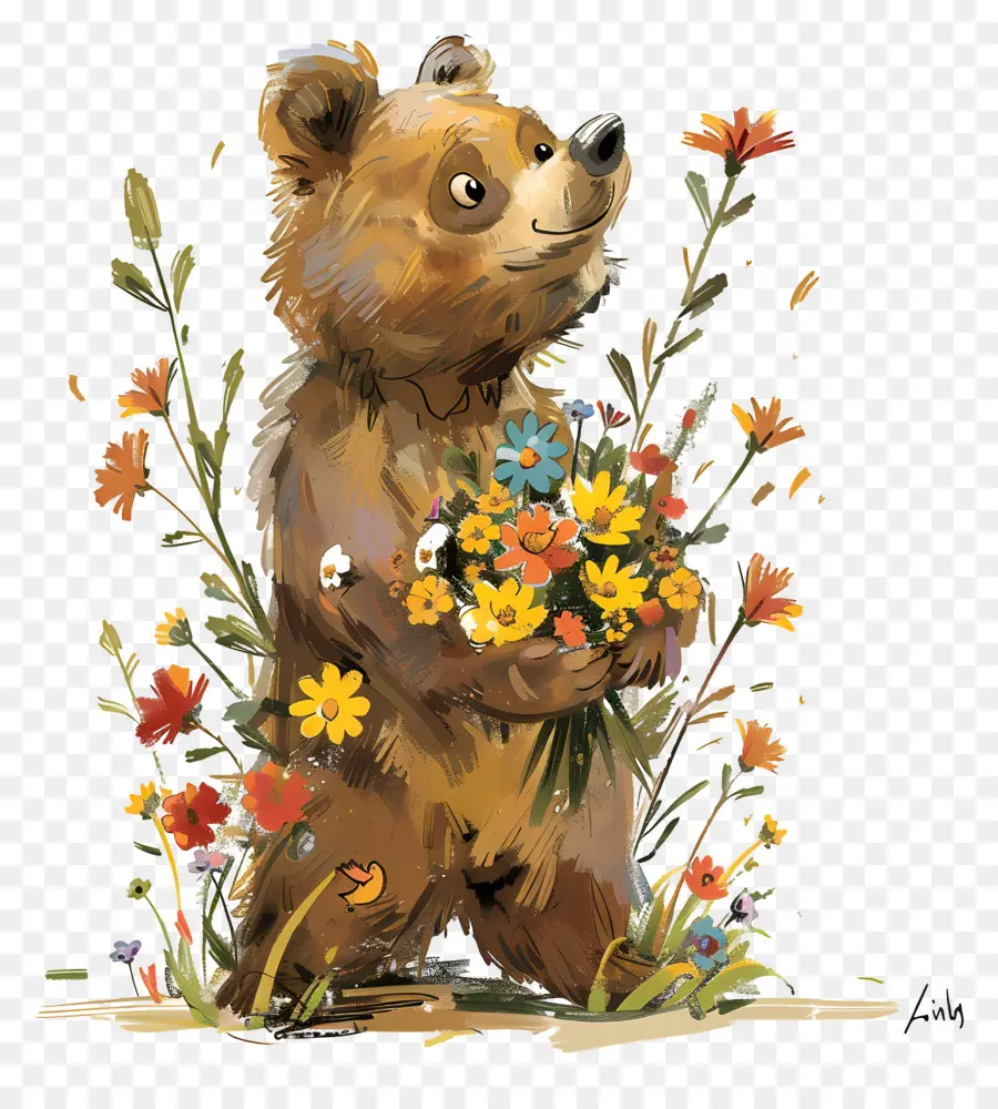 Ours，Fleurs PNG