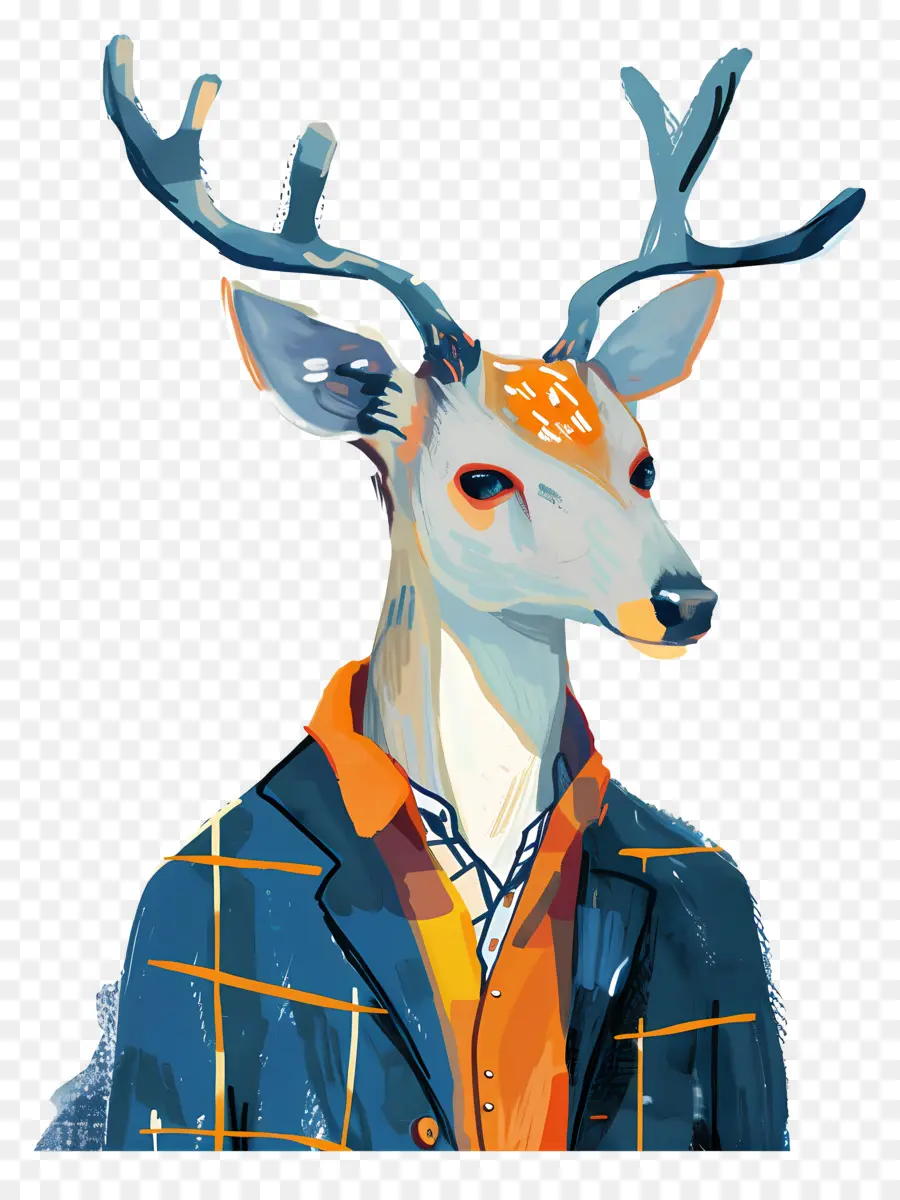 Cerf，Cerf En Costume PNG